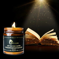 Thumbnail for Just One More Chapter Candle with a magical book