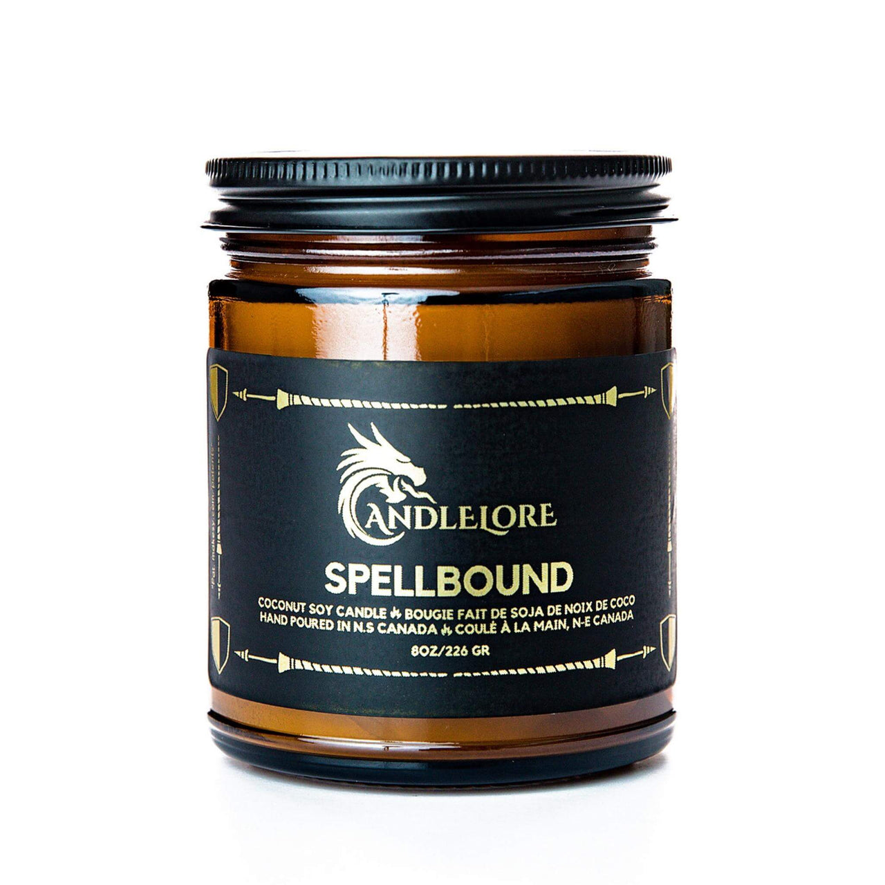 Medium Spellbound scented candle on a white background