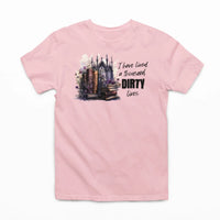 Thumbnail for light pink I have lived a 1000 dirty lives tshirt V2 design B