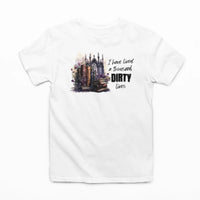 Thumbnail for white I have lived a 1000 dirty lives tshirt V2 design B