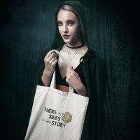 Thumbnail for a woman in cosplay with a There are 20 sides to every story tote bag in white