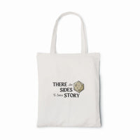 Thumbnail for There are 20 sides to every story tote bag in white