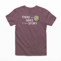 Thumbnail for maroon There are 20 sides to every story tshirt with white text