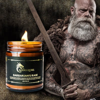 Thumbnail for A Barbarian with a candle beside him