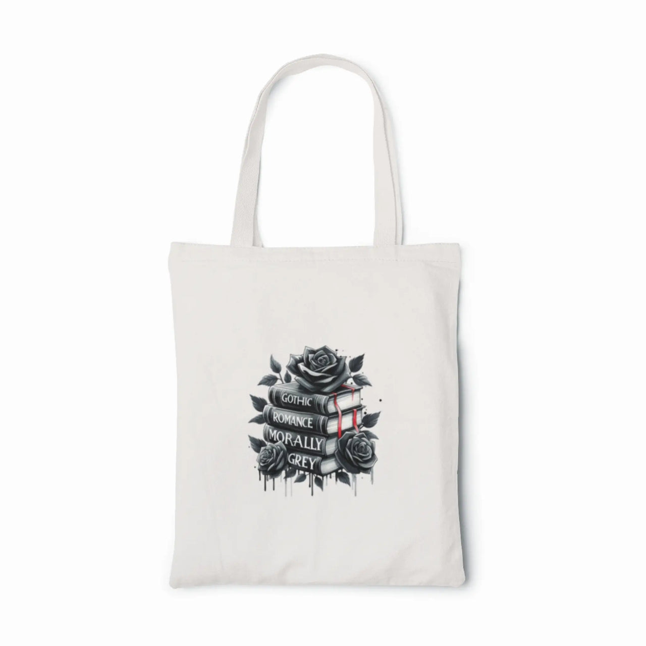 books and roses tote bag