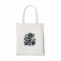 Thumbnail for books and roses tote bag