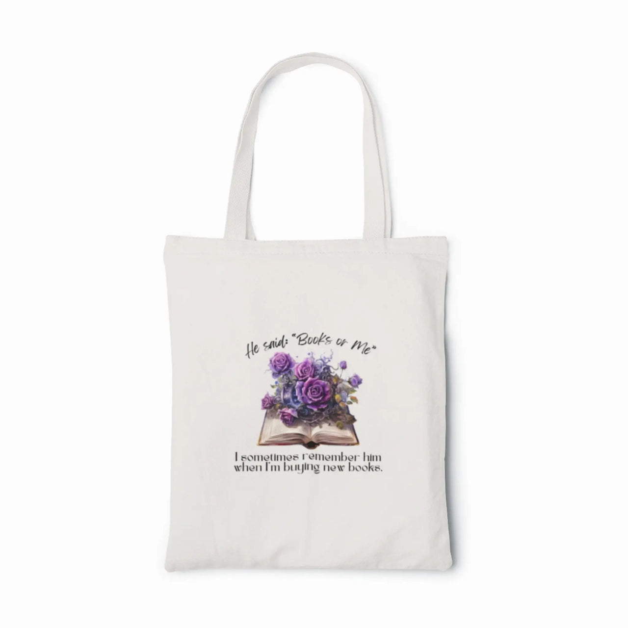 Books or Me tote bag in white