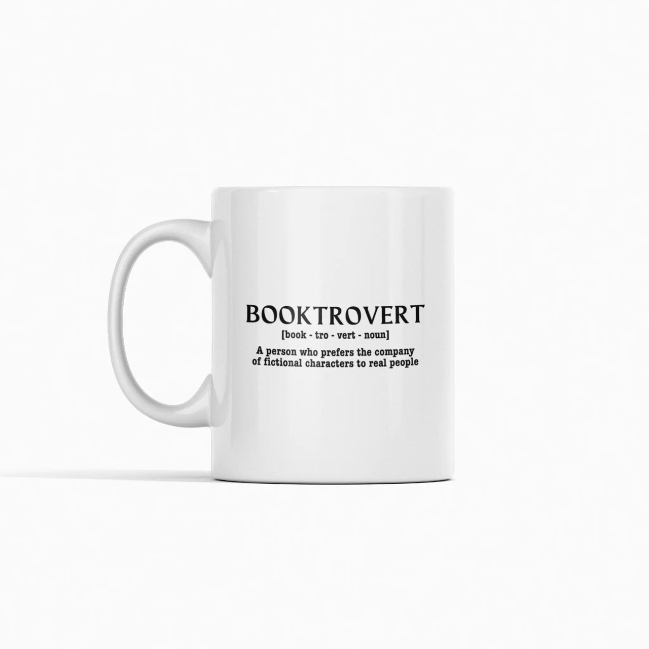 white Booktrovert mug