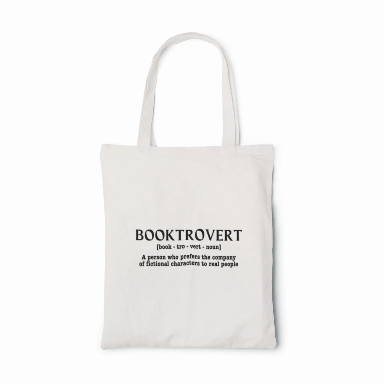 white booktrovert tote