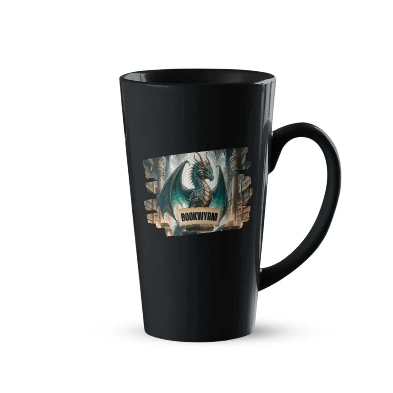 Black Large Bookwyrm mug