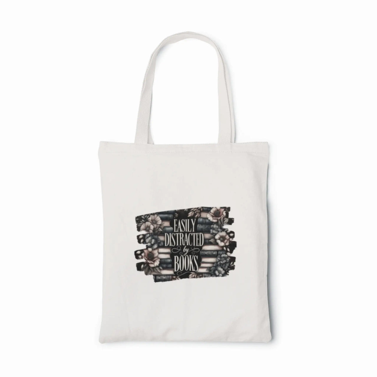 Easily Distracted By books tote bag in white