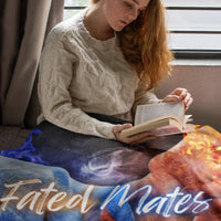 Thumbnail for woman reading wrapped in the Fated Mates Blanket