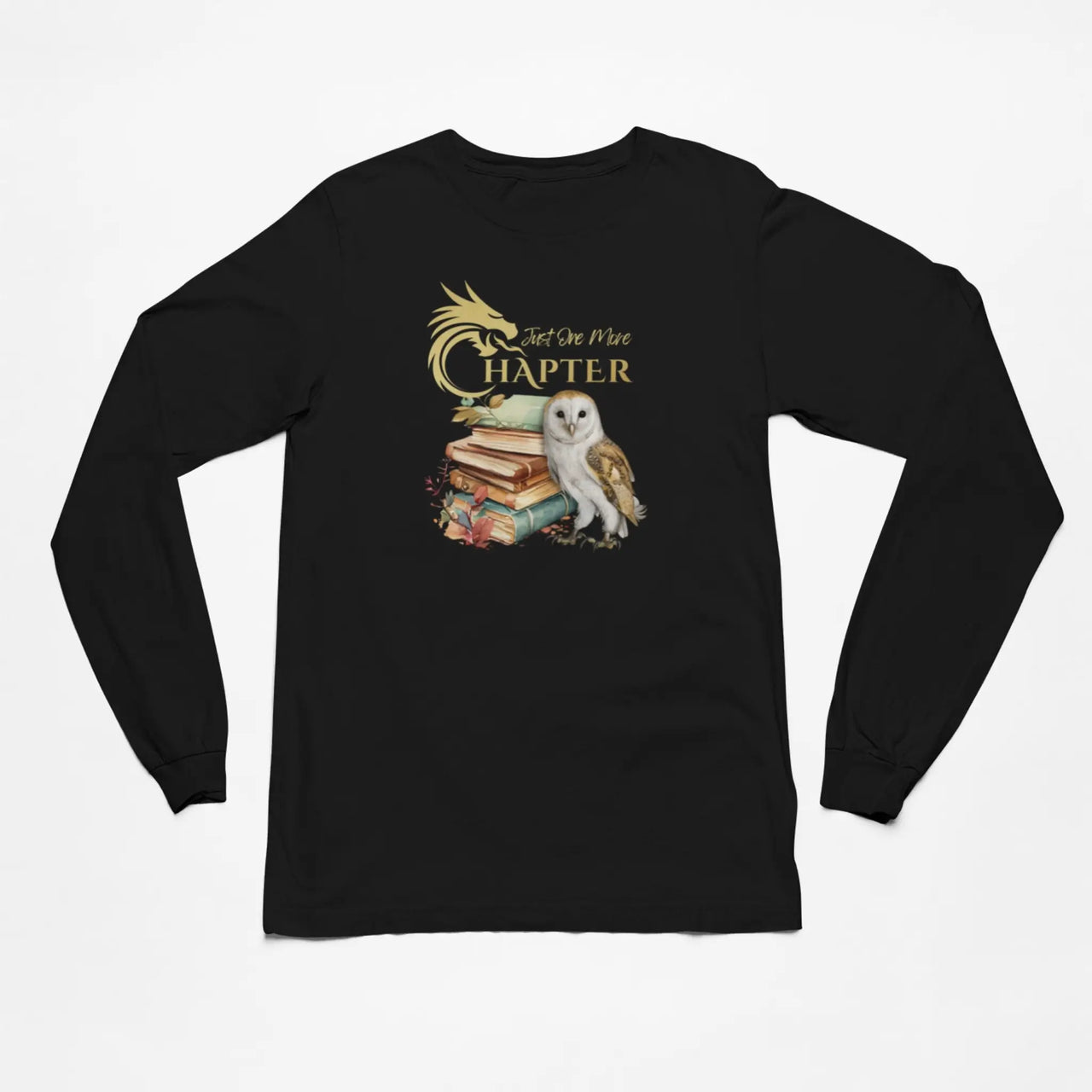 Just One More Chapter long sleeve shirt V2 in black