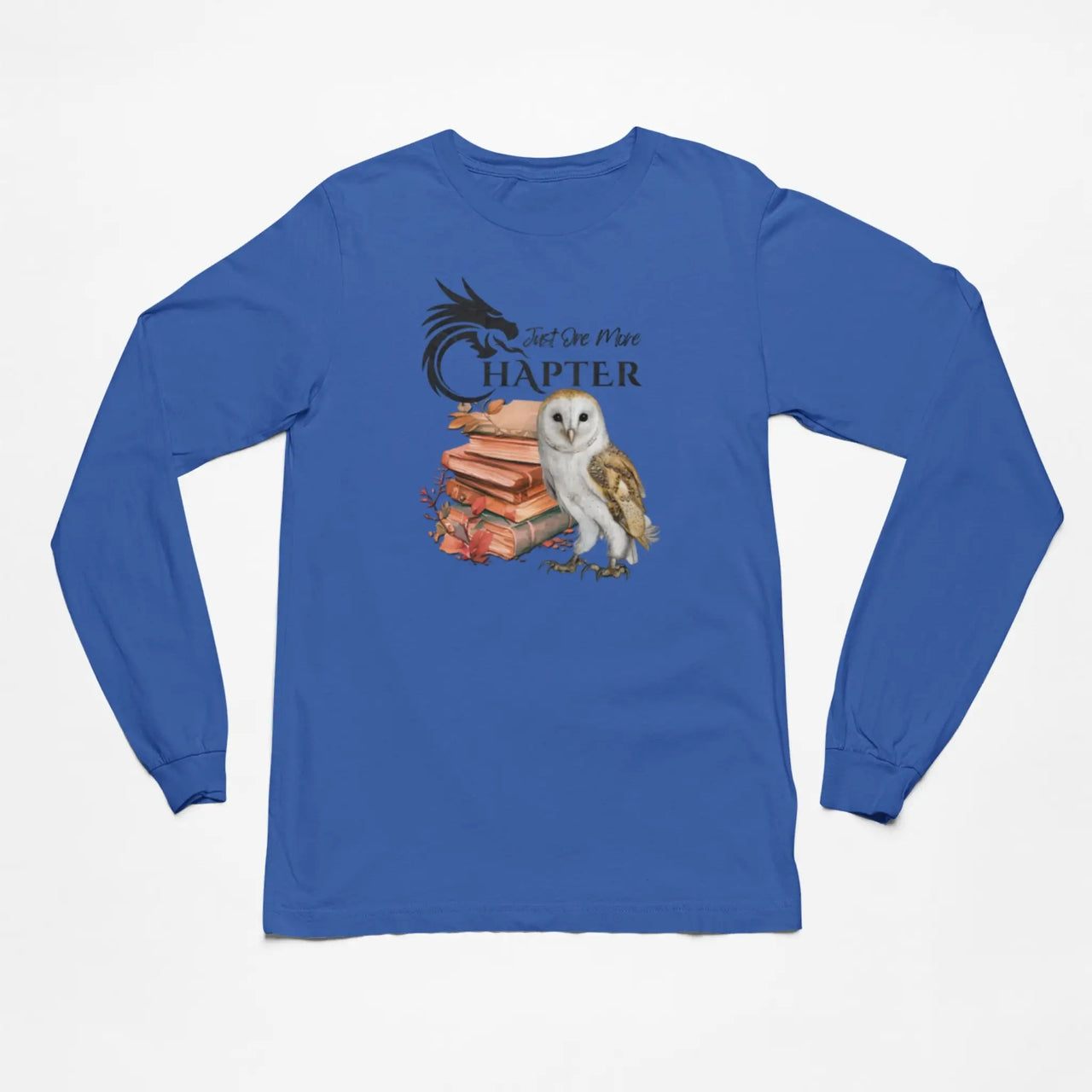 Just One More Chapter long sleeve shirt V2 in blue 