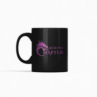 Thumbnail for Black Just One More Chapter Mug with purple text