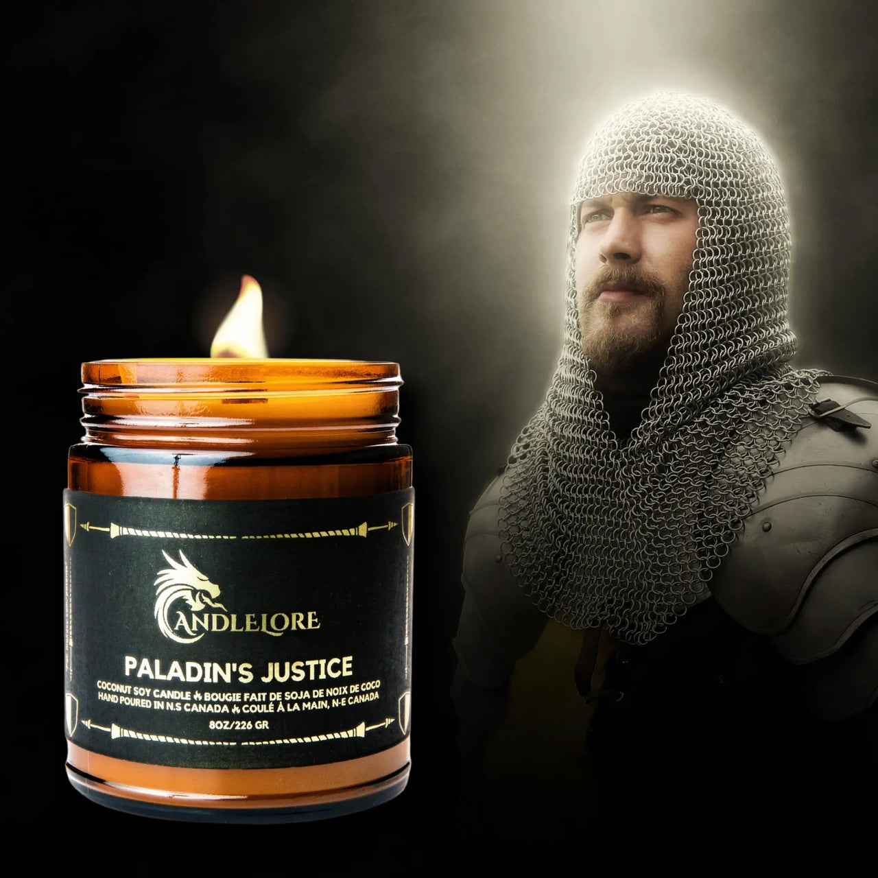 Male Paladin with a candle