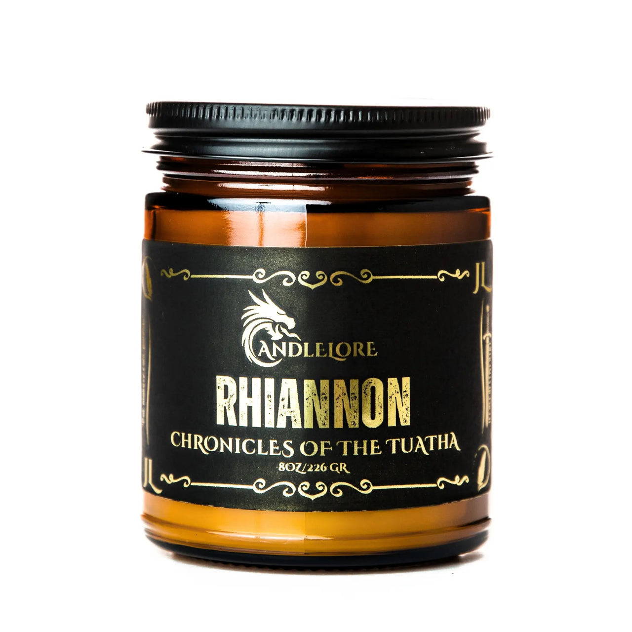 Rhiannon candle lid on