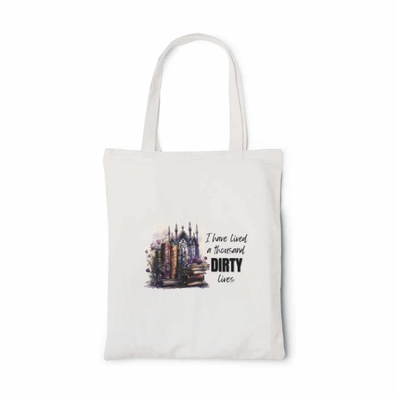 A Thousand Dirty Lives tote in white version 2