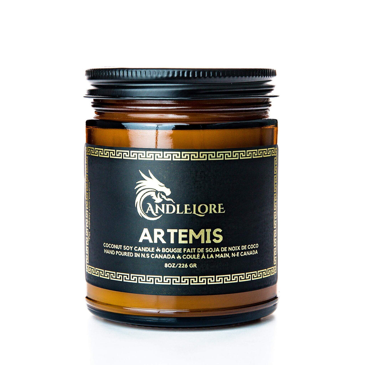 Medium Artemis scented candle on a white background