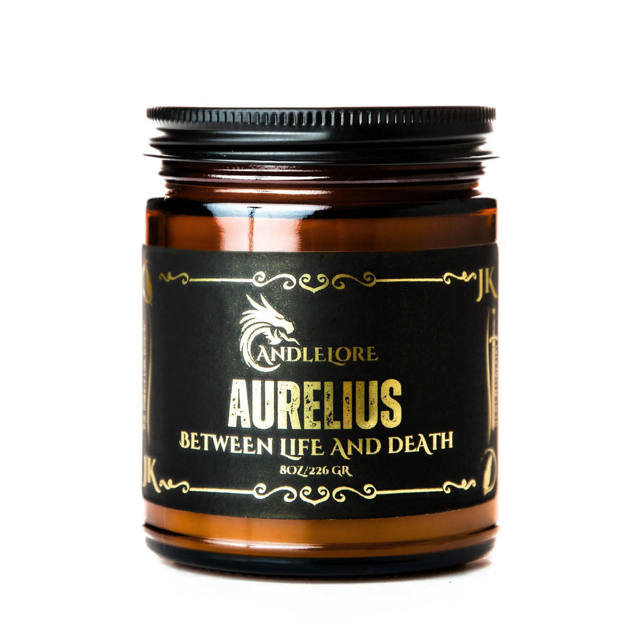 Aurelius candle on white background