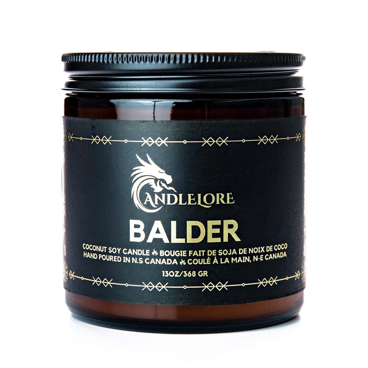Large Balder scented candle on a white background