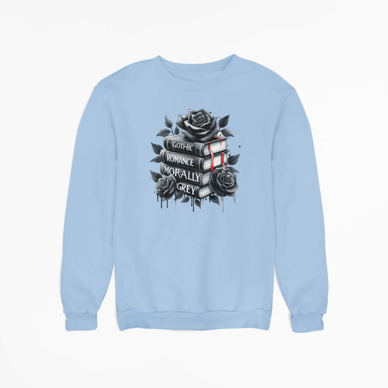 Light blue Books And Roses Sweatshirt