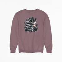 Thumbnail for Maroon Books And Roses Sweatshirt