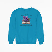 Thumbnail for teal Books or Me sweatshirt