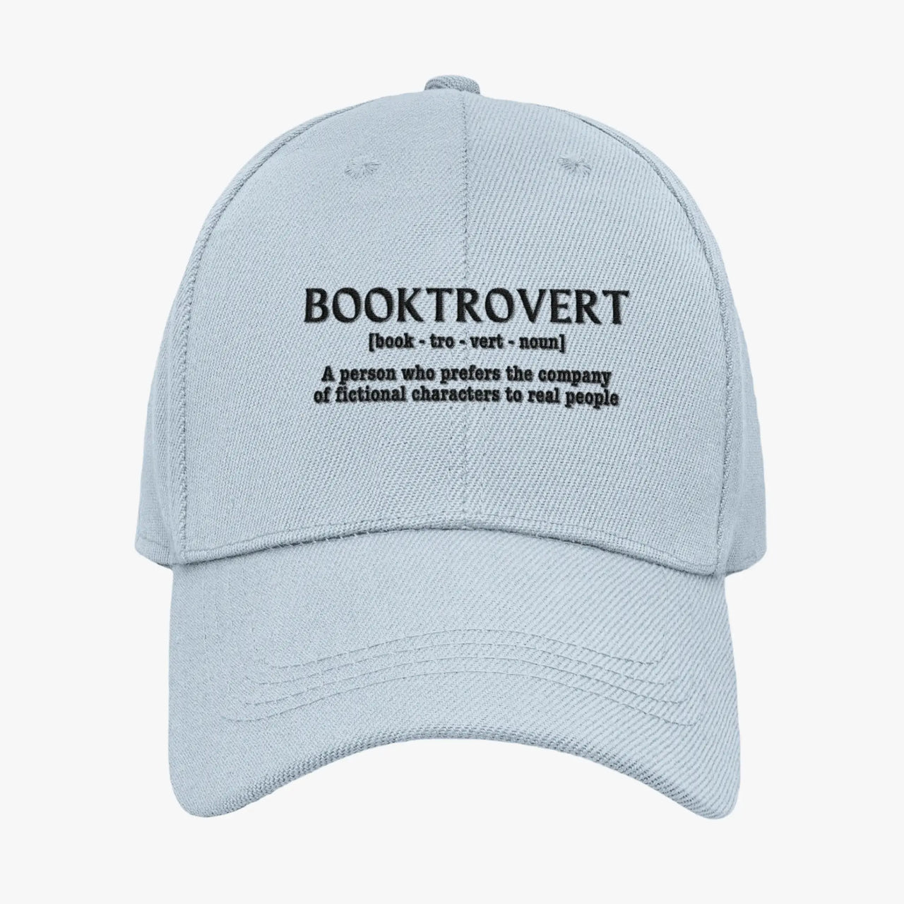 Booktrovert cap light blue