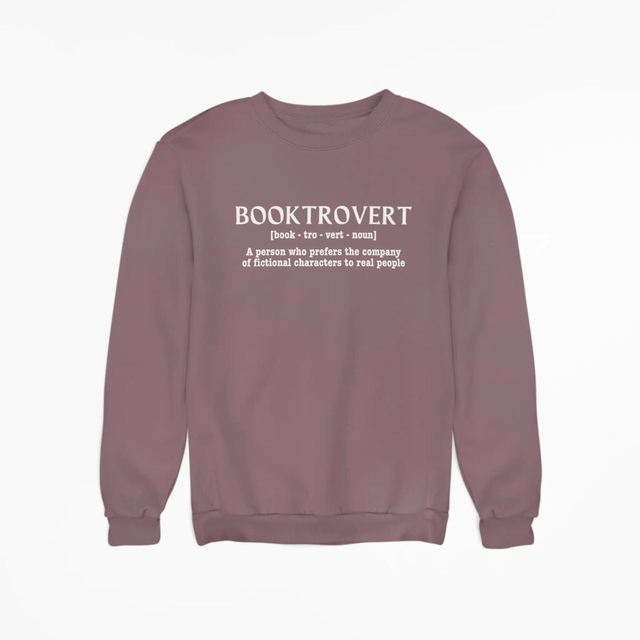 Maroon Booktrovert Sweatshirt with white design