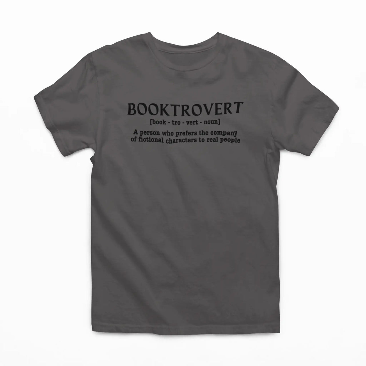 dark grey booktrovert tshirt