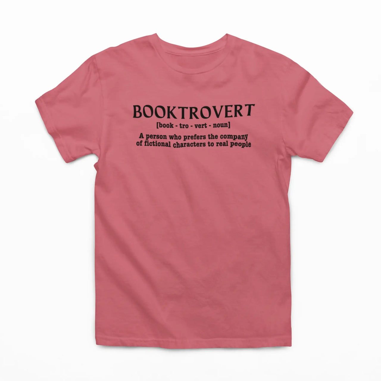 dark pink booktrovert tshirt 