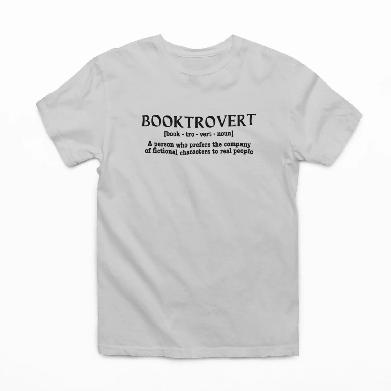 light grey booktrovert tshirt