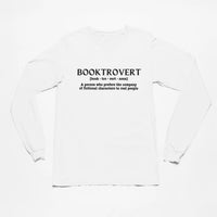 Thumbnail for Booktrovert long sleeve tshirt in white