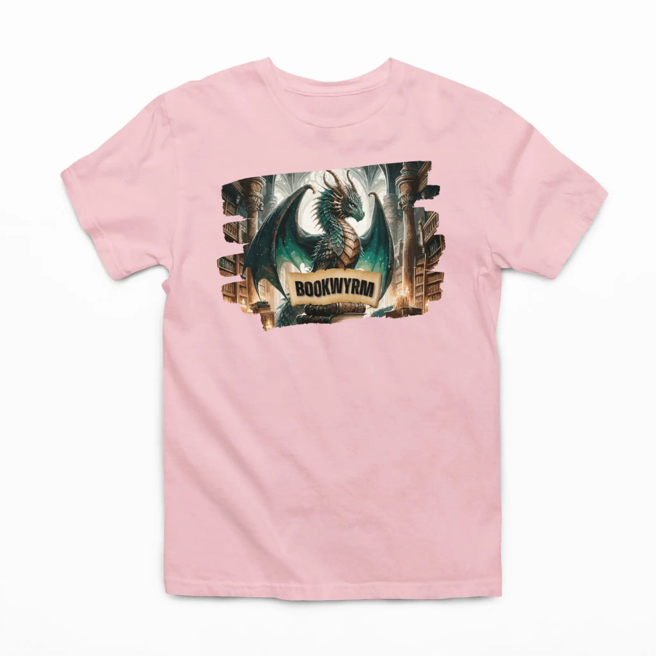 light pink bookwyrm tee