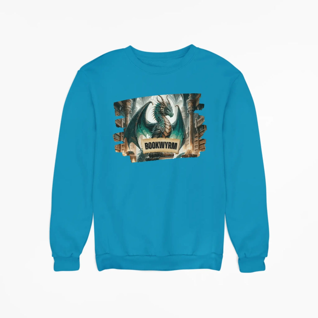 Teal Bookwyrm sweatshirt