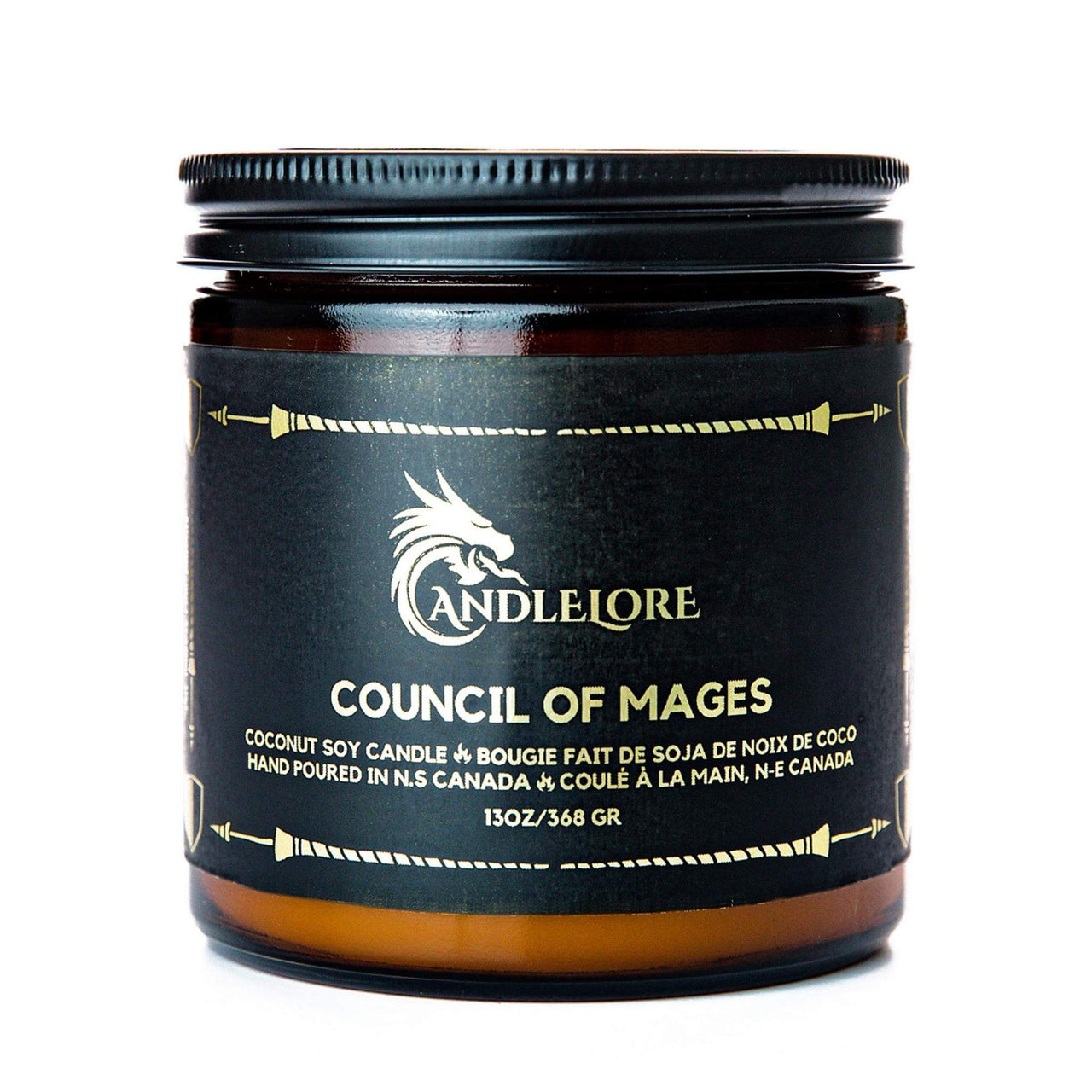 Large Council Of Mages scented candle on a white background