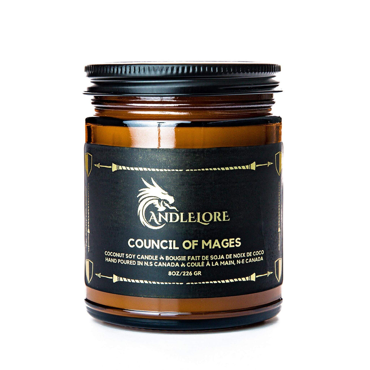 Medium Council Of Mages scented candle on a white background