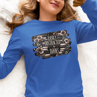 Thumbnail for Easily Distracted By Books Long Sleeve T-Shirt