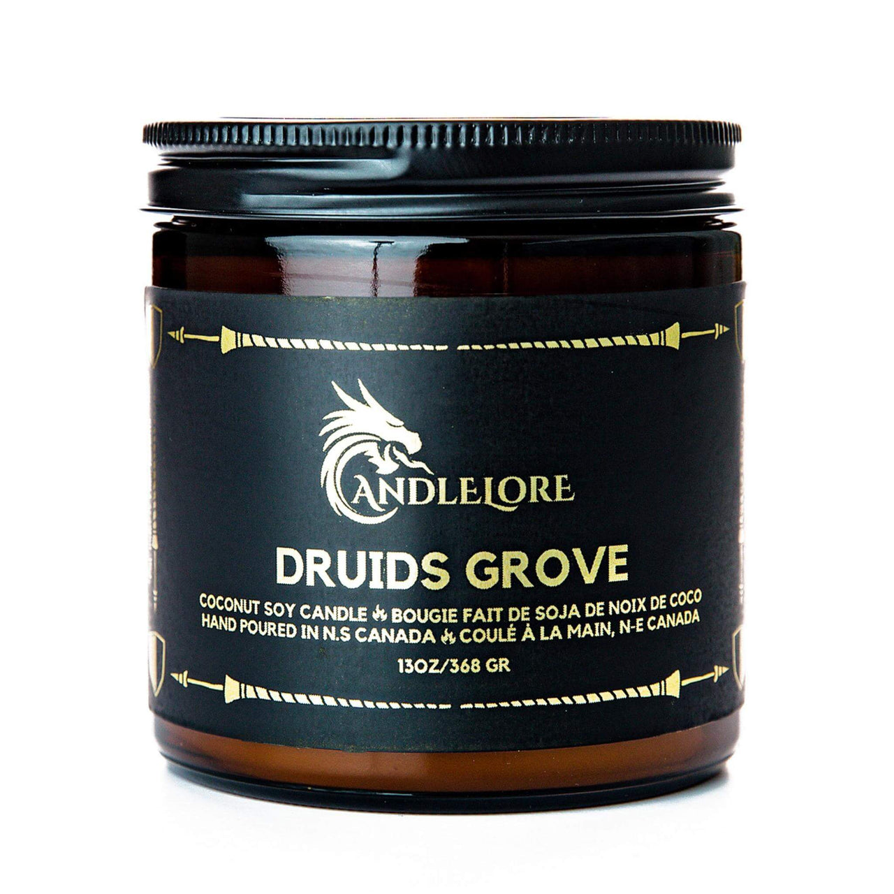 Large Druids Grove scented candle on a white background