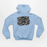 Thumbnail for a blue Easily Distracted By Books Hoodie