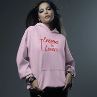 Thumbnail for woman wearing a Pink Enemies To Lovers Hoodie