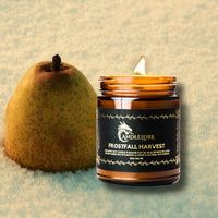 Thumbnail for Frostfall Harvest Candle beside a pear in the snow