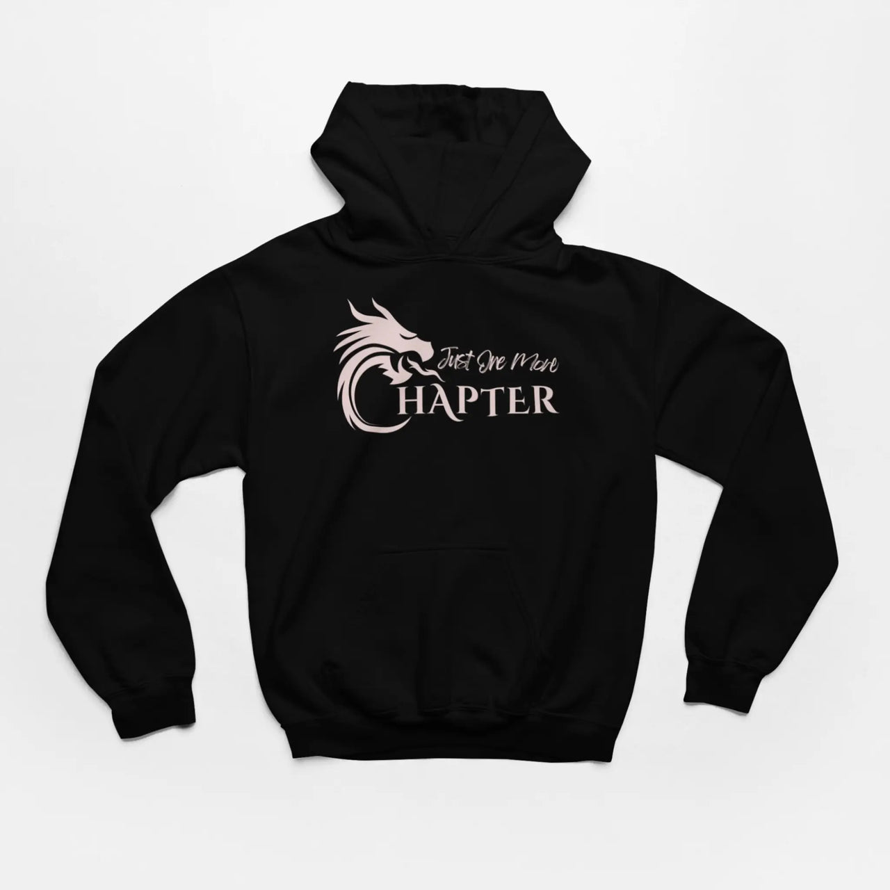 black Just One More Chapter Hoodie V1 pink text