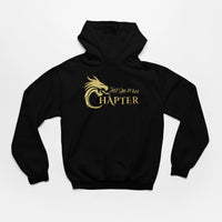 Thumbnail for black Just One More Chapter Hoodie V1 gold text