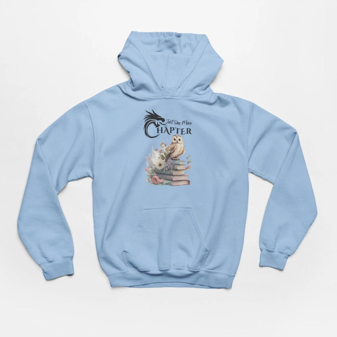 a blue Just one more chapter hoodie v2