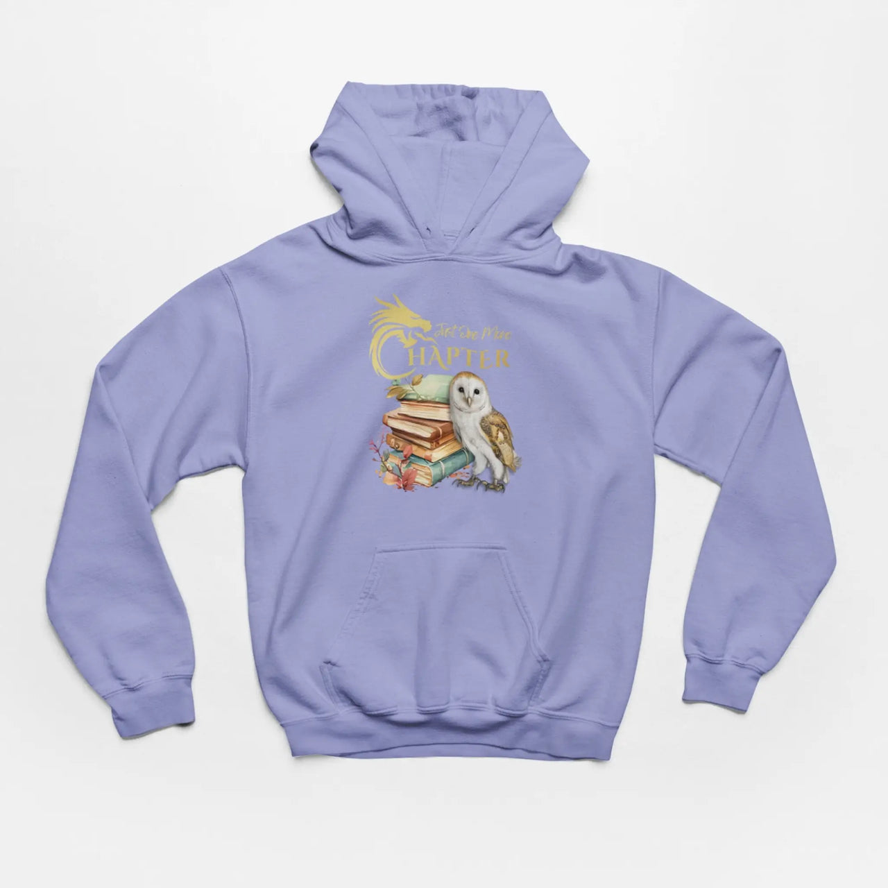 Violet Just one more chapter hoodie v3 with gold text