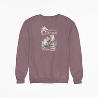 Thumbnail for Maroon Just one more chapter sweatshirt v3 with pink text