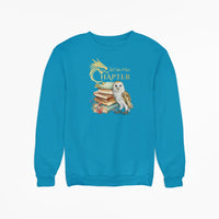 Thumbnail for Teal Just one more chapter sweatshirt v2 with gold text