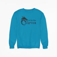 Thumbnail for teal Just One More Chapter sweatshirt with black text